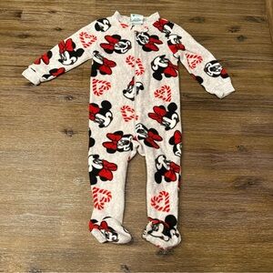 4/20$ Disney Minnie Mouse Fleece Footie Footed Sleeper Pyjama size 6-12 months